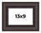Photo Size 3.5" Wide Ornate Brown Frame - UV Acrylic, Foam Board Backing, Hanging Hardware